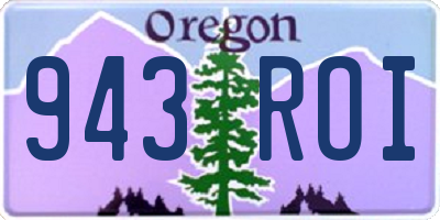 OR license plate 943ROI
