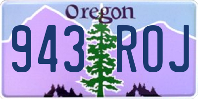 OR license plate 943ROJ