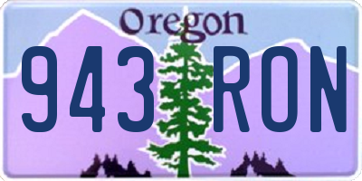 OR license plate 943RON