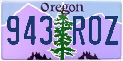 OR license plate 943ROZ