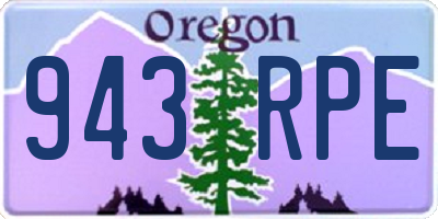 OR license plate 943RPE