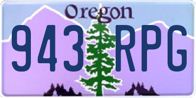 OR license plate 943RPG