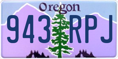 OR license plate 943RPJ