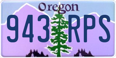OR license plate 943RPS