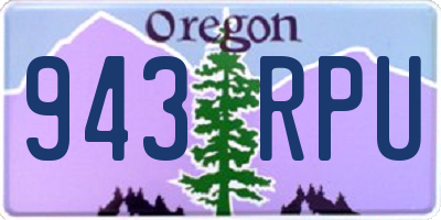 OR license plate 943RPU