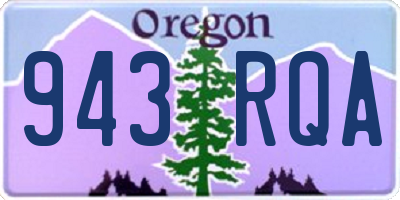 OR license plate 943RQA
