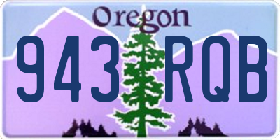 OR license plate 943RQB