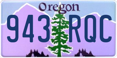 OR license plate 943RQC