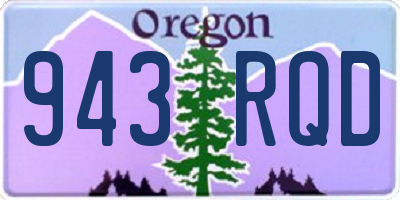 OR license plate 943RQD