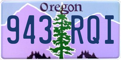 OR license plate 943RQI