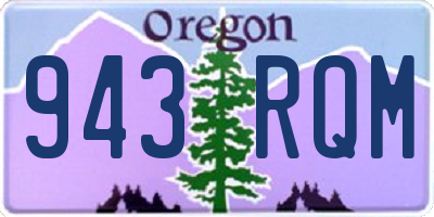 OR license plate 943RQM