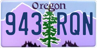 OR license plate 943RQN