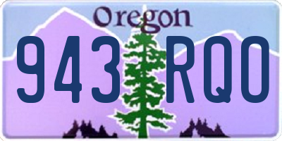OR license plate 943RQO