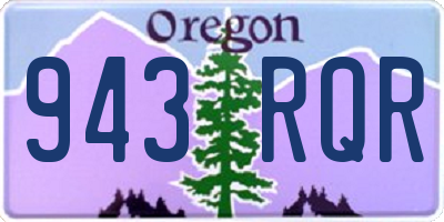 OR license plate 943RQR