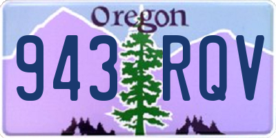 OR license plate 943RQV