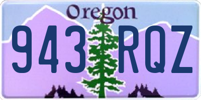 OR license plate 943RQZ