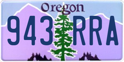 OR license plate 943RRA