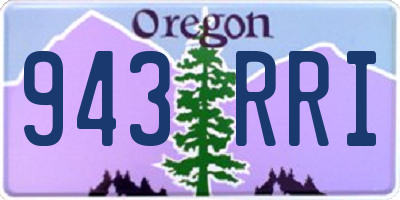 OR license plate 943RRI