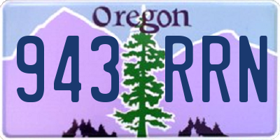 OR license plate 943RRN