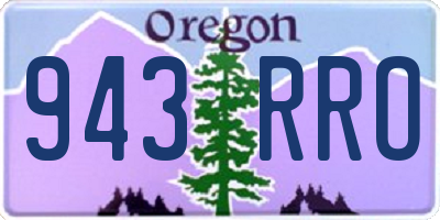 OR license plate 943RRO