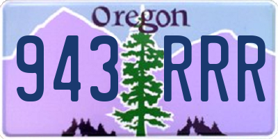 OR license plate 943RRR