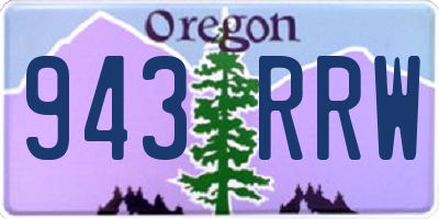 OR license plate 943RRW