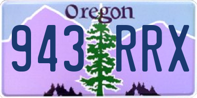 OR license plate 943RRX