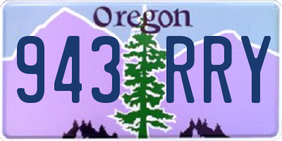 OR license plate 943RRY