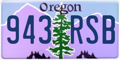 OR license plate 943RSB