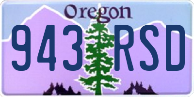 OR license plate 943RSD