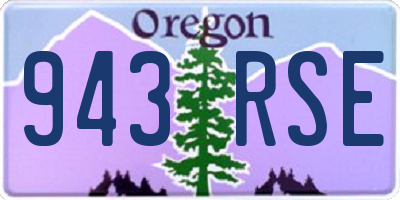 OR license plate 943RSE