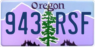 OR license plate 943RSF