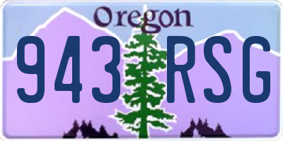 OR license plate 943RSG