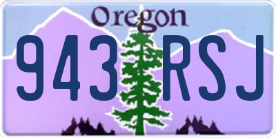 OR license plate 943RSJ