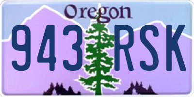 OR license plate 943RSK