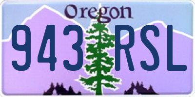 OR license plate 943RSL