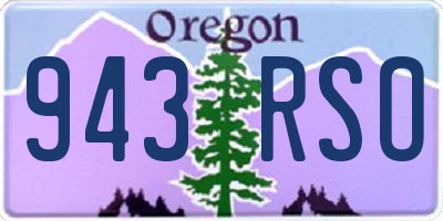 OR license plate 943RSO