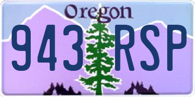 OR license plate 943RSP