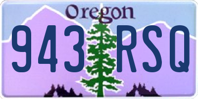 OR license plate 943RSQ