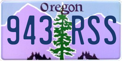 OR license plate 943RSS