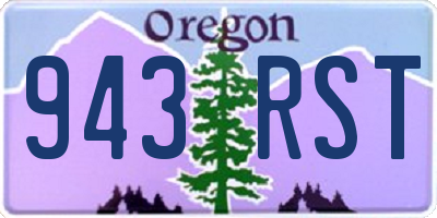 OR license plate 943RST