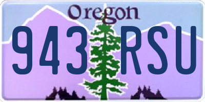 OR license plate 943RSU