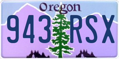 OR license plate 943RSX