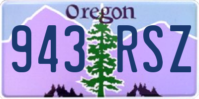 OR license plate 943RSZ