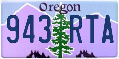 OR license plate 943RTA