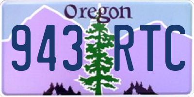 OR license plate 943RTC