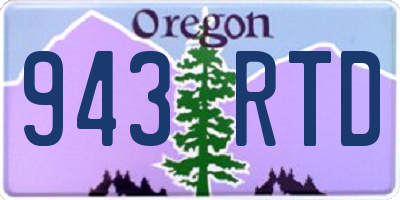 OR license plate 943RTD