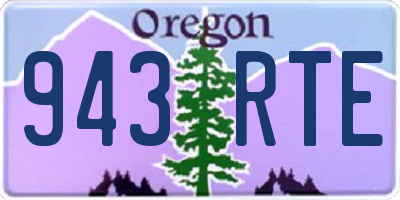 OR license plate 943RTE