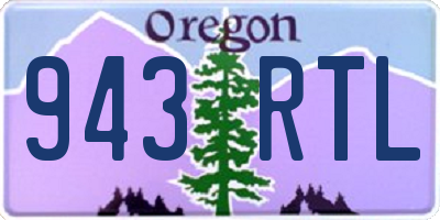 OR license plate 943RTL
