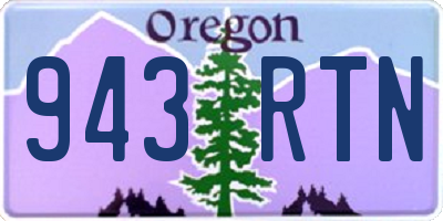 OR license plate 943RTN